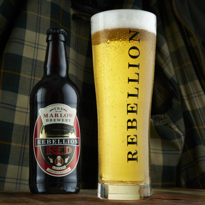 Rebellion beer and beer glass product photography, Taken in my product photography studio based in maidenhead, just outside of London
